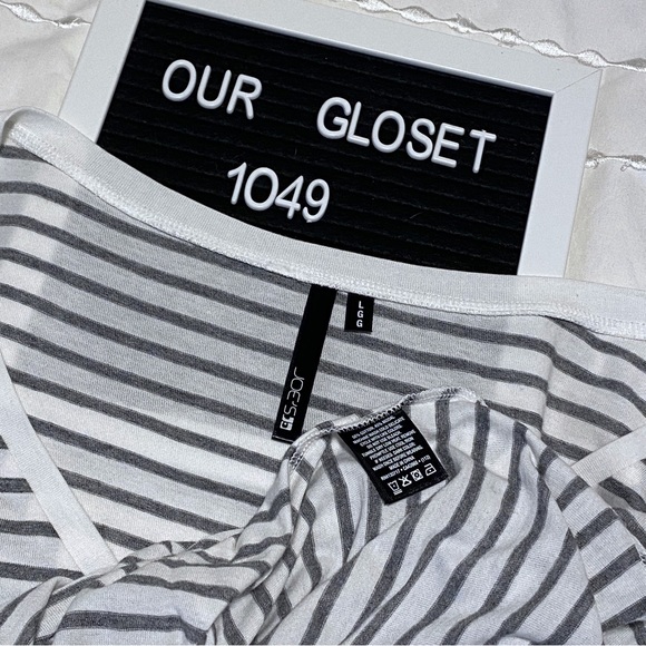 JOE’S Jeans Deep V Soft Stripe Jersey 3/4 sleeves NWOT - Picture 4 of 4